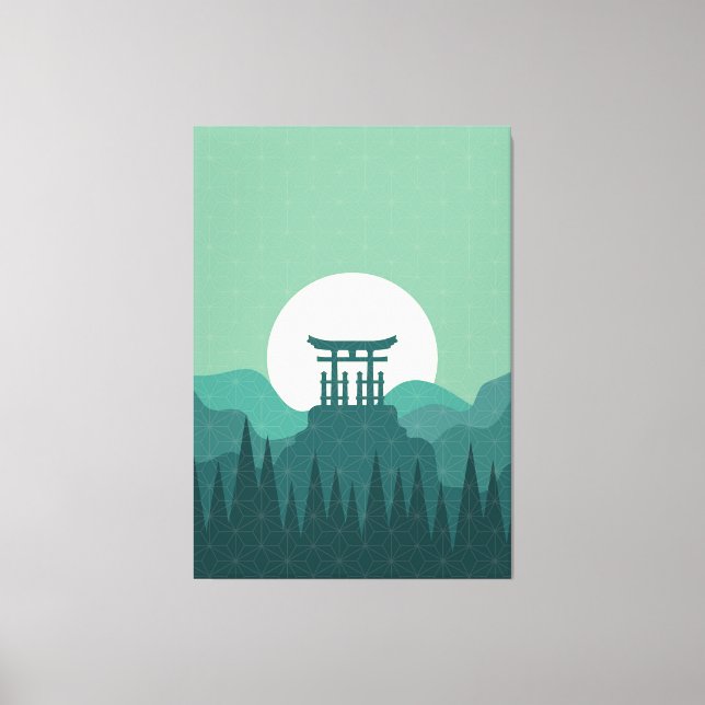 Japanese Style Art Canvas Print (Front)