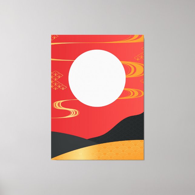 Japanese Style Art Canvas Print (Front)