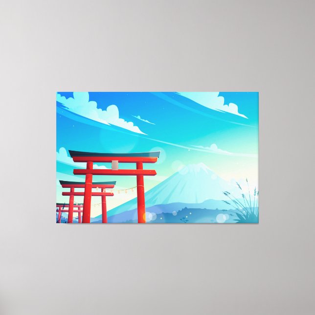 Japanese Style Art Canvas Print (Front)
