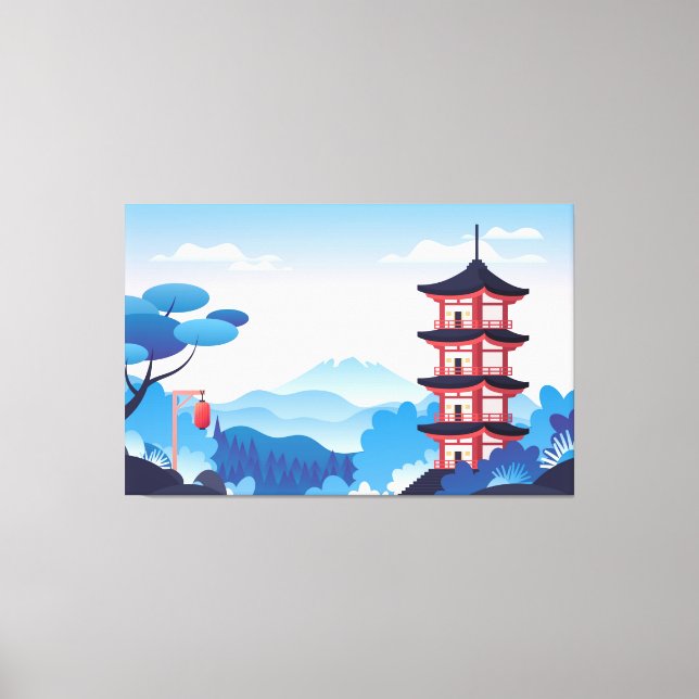 Japanese Style Art Canvas Print (Front)