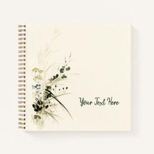 Japanese Style Autumnal Grasses Notebook