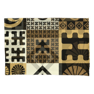 Japanese style, black gold seamless patterns. pillowcase