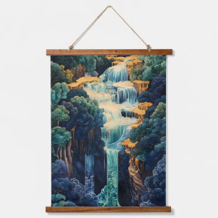 Japanese Style Cascading Waterfall Hanging Tapestry