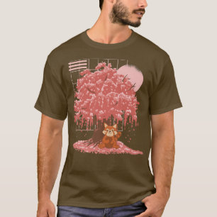 Japanese Style Cherry Blossom Sakura Japan Red Pan T-Shirt