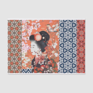 Japanese style decoupage  tissue paper