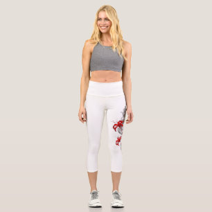 Japanese-style Dragon Capri Leggings