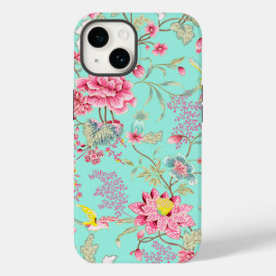 Japanese Style Floral and Bird Pattern Case-Mate iPhone 14 Case