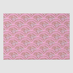 Japanese style fun and roses pink tissue paper