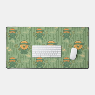 Japanese Style Orange Ninja Repeating Desk Mat