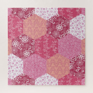 Japanese Style Patchwork Pattern Design Jigsaw Puzzle