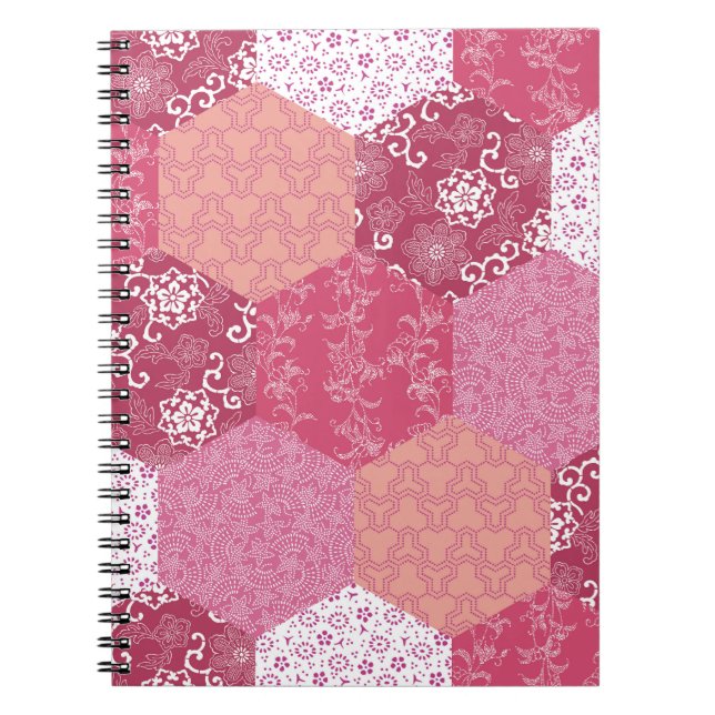 Japanese Style Patchwork Pattern Design Notebook (Front)