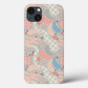 Japanese style pattern. Illustration. iPhone 13 Case