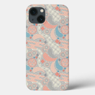 Japanese style pattern. Illustration. iPhone 13 Case