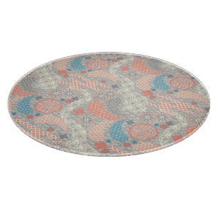 Japanese style pattern. Illustration. Cutting Board