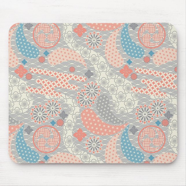 Japanese style pattern. Illustration. Mouse Mat (Front)