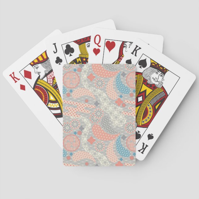 Japanese style pattern. Illustration. Playing Cards (Back)