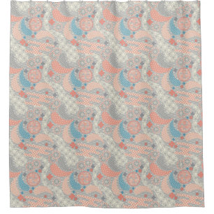 Japanese style pattern. Illustration. Shower Curtain