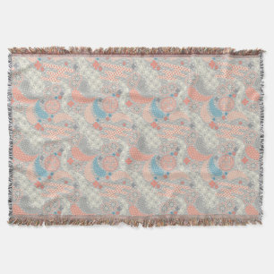 Japanese style pattern. Illustration. Throw Blanket