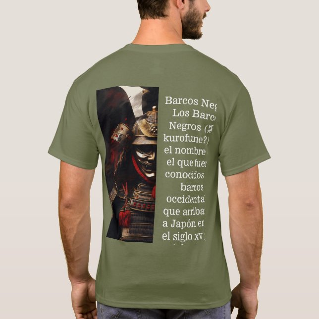 Japanese Style Samurai Warrior Shogun armour T-Shirt (Back)