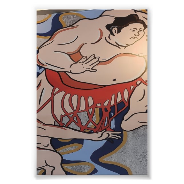 Japanese Sumo Wrestler Art Photo Print (Front)