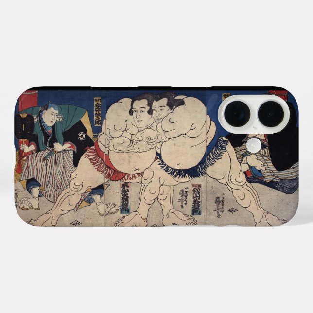 Japanese Sumo Wrestling, Kuniyoshi Case-Mate iPhone Case (Back (Horizontal))