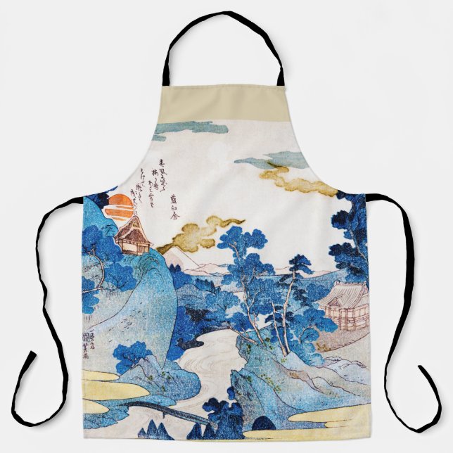 Japanese Sunrise Landscape, Kuniyoshi, Ukiyo-e Apron (Front)