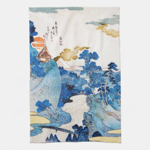 Japanese Sunrise Landscape, Kuniyoshi, Ukiyo-e Tea Towel