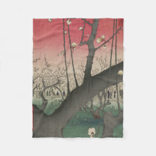 Japanese sunrise sunset plum estate trees fleece blanket