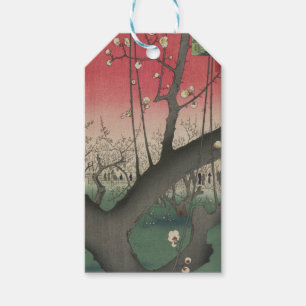 Japanese sunrise sunset plum estate trees gift tags