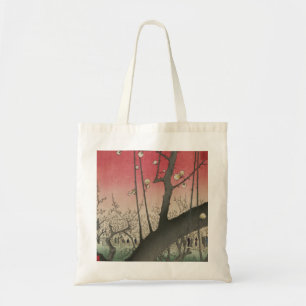Japanese sunrise sunset plum estate trees tote bag
