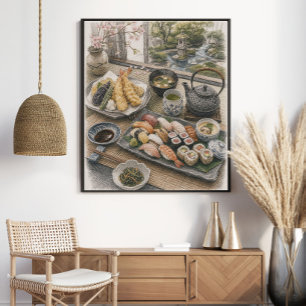 Japanese Sushi and Tempura Feast Poster