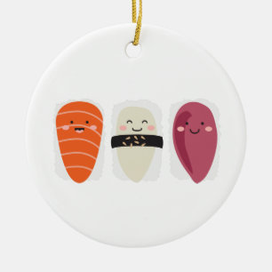 Japanese Sushi Ceramic Tree Decoration