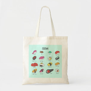Japanese sushi collection on a your tote bag! bag
