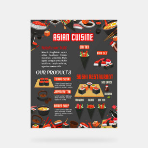 Japanese sushi food bar restaurant acrylic sign