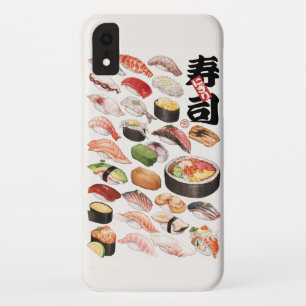Japanese Sushi Food Illustration iPhone XR Case