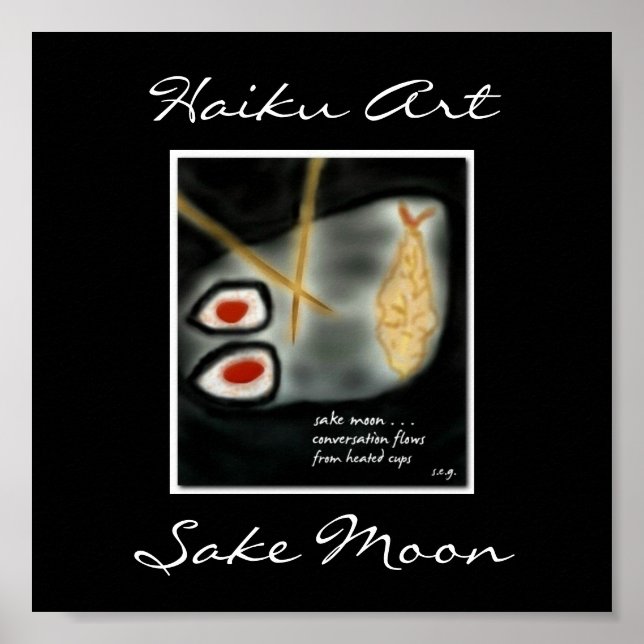 Japanese Sushi Haiku Art Print (Front)