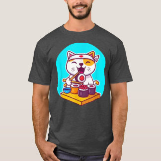 Japanese Sushi Kawaii Anime Cat Lover Dad Mum, Boy T-Shirt