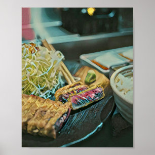 Japanese sushi lover gift poster