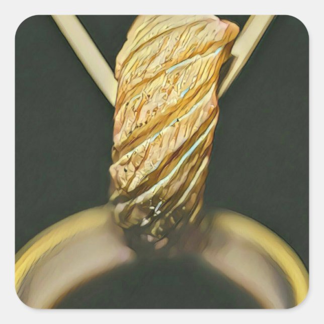 Japanese sushi lover square sticker (Front)