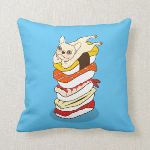 Japanese sushi night for the cute French Bulldog Cushion