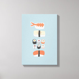 Japanese Sushi Nigiri Maki Roll Canvas Print