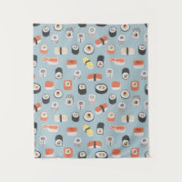 Japanese Sushi Nigiri Maki Roll Pattern