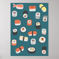 Japanese Sushi Nigiri Maki Roll