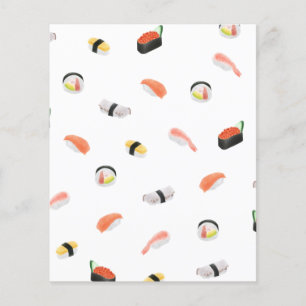 Japanese Sushi Pattern Paper Sheets