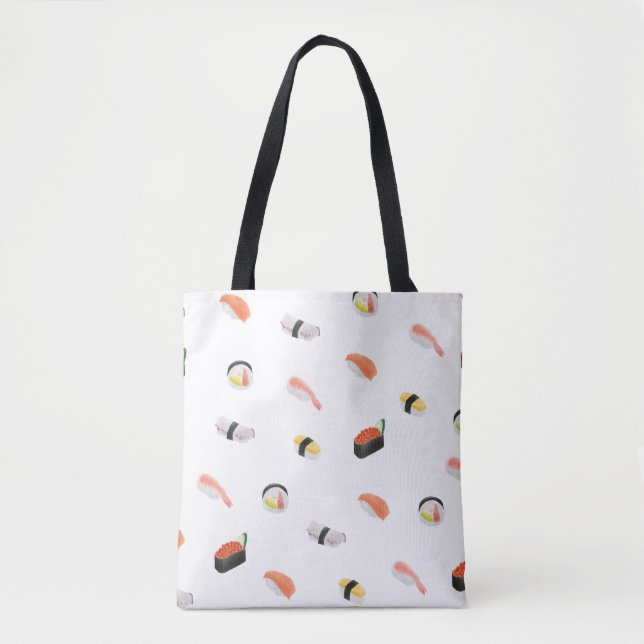 Japanese Sushi Pattern Tote Bag (Front)