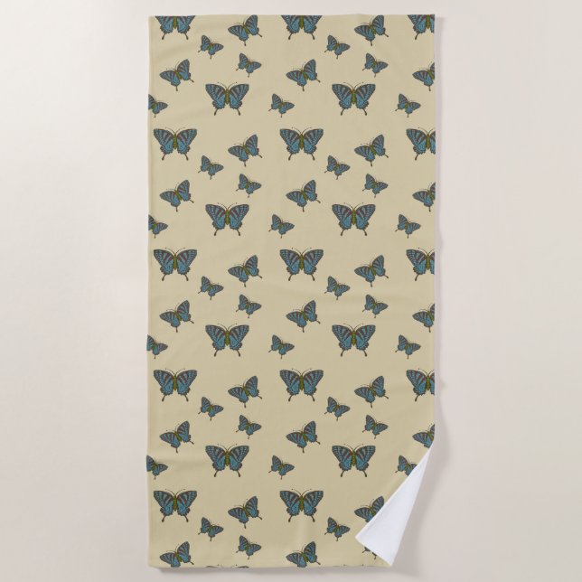 Japanese Swallowtail Beach Towel (Front)