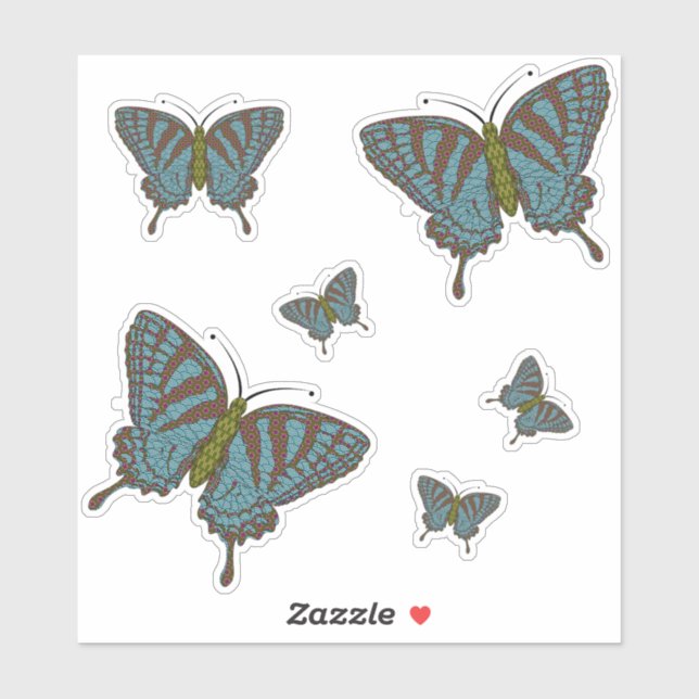 Japanese Swallowtail Contour Sticker (Sheet)