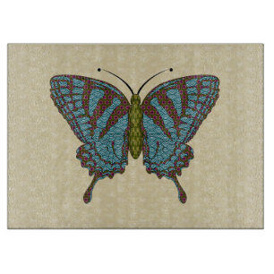 Japanese Swallowtail Glass Cutting Board