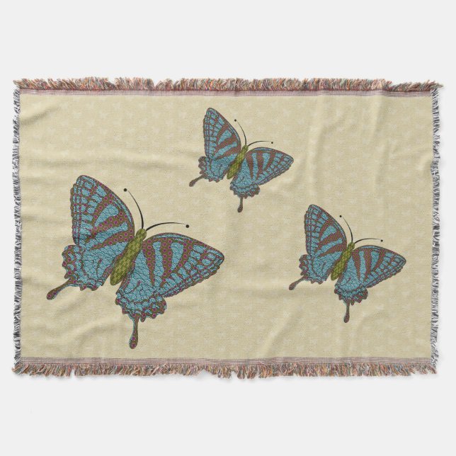 Japanese Swallowtail Throw Blanket (Front)