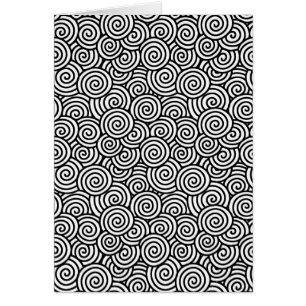 Japanese swirl pattern - white and black